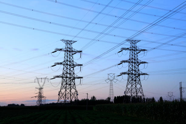 istock Pylons, high voltage pylons in the evening 1493020536