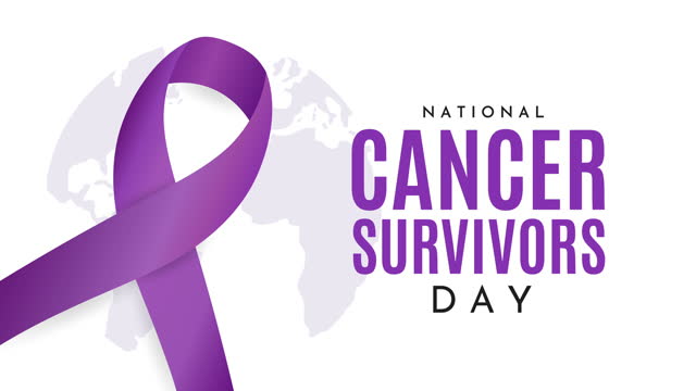Cancer Survivors Day card, background. 4k