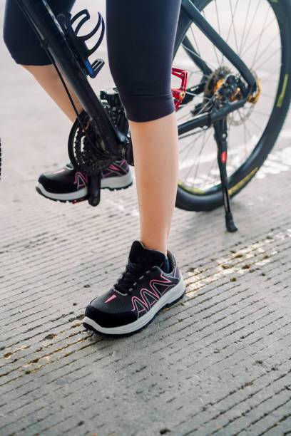 istock Photo of a girl doing bicycle exercise 1493044769