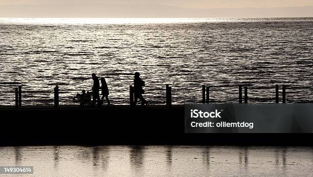 Pôr Do Sol As Pessoas Silhouetted - Fotografias de stock e mais imagens de Adulto - Adulto, Andar, Ao Ar Livre