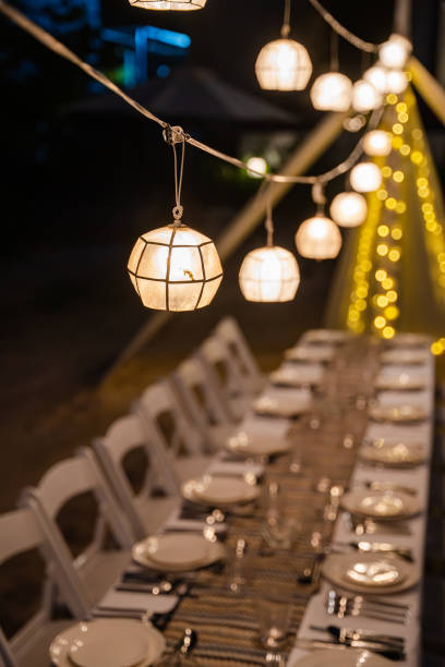 istock a Capiz shell ball lantern that sets the mood of a private dining dinner at the beach 1493048772