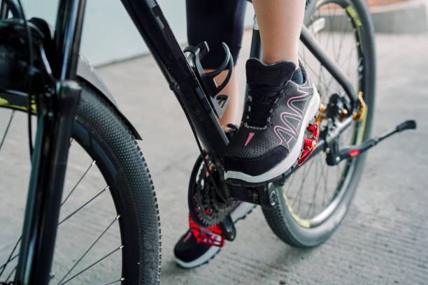 istock Photo of a girl doing bicycle exercise 1493050178
