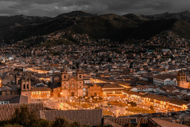Postcards of Cusco An old town in the city of Cusco. cusco province stock pictures, royalty-free photos & images