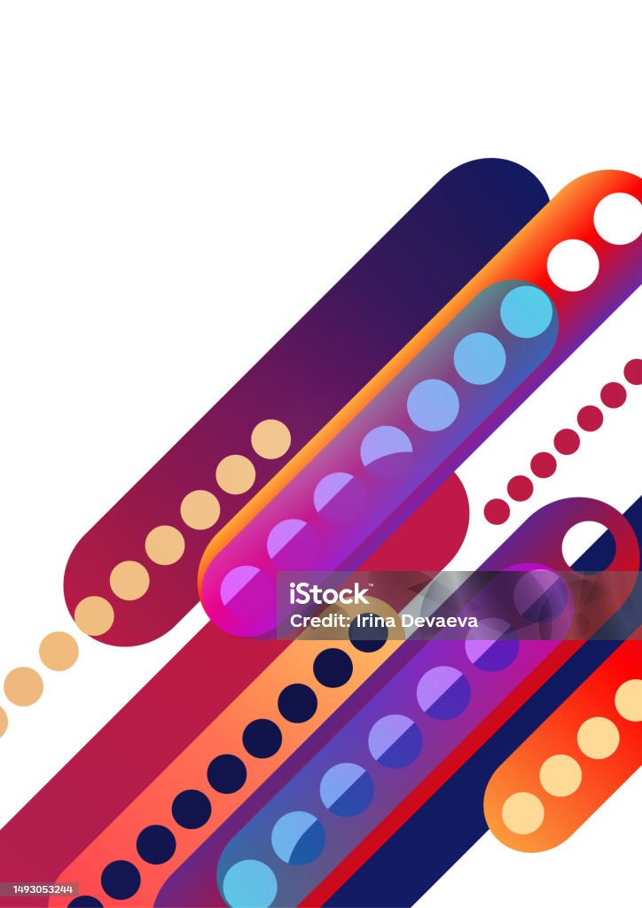 Abstract Rounded Rectangles Abstract Geometric Colorful Background With Circles Rounded Rectangles ...
