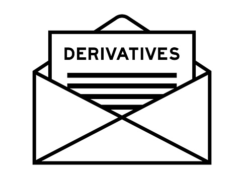 Envelope and letter sign with word derivatives as the headline
