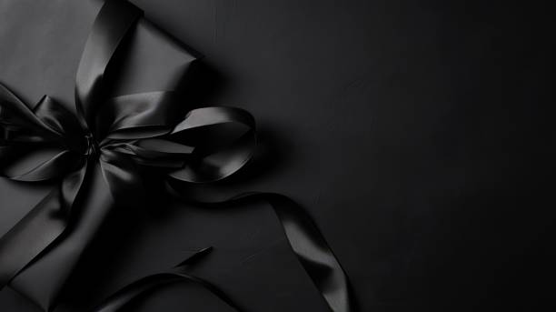 istock Black Friday day background with Black Gift ornaments 1493063398