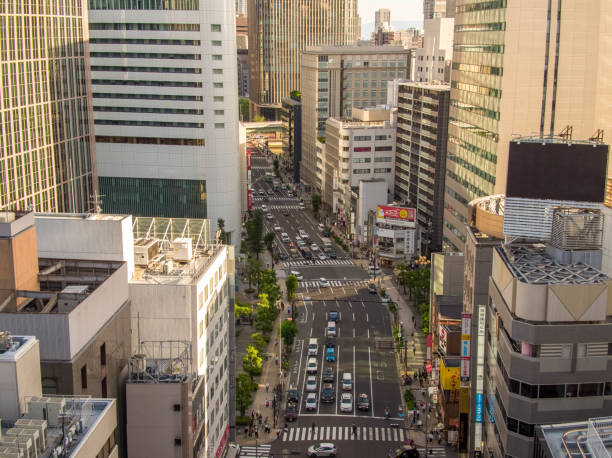 istock Aerial view on a sunny day in Osaka 1493064069