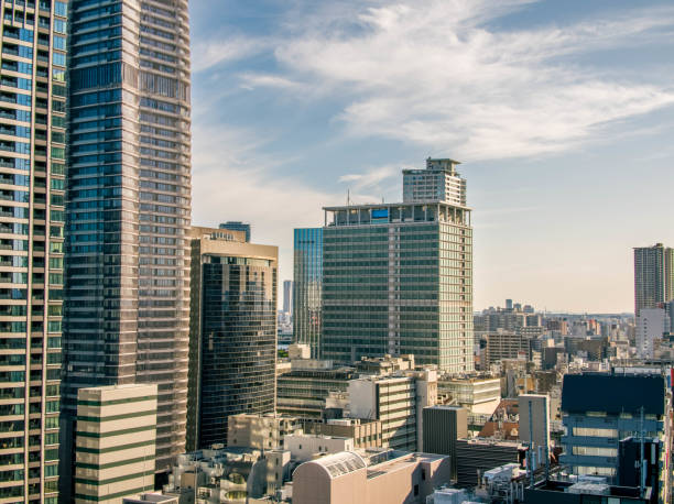 istock Aerial view on a sunny day in Osaka 1493064070