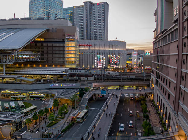 istock Evening in Umeda, Osaka. Aerial View 1493064681