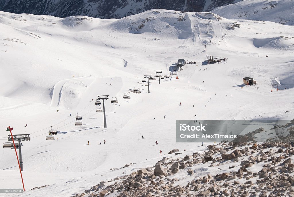Paisaje de invierno en el Zugspitze, Bavary, Alemania. - Foto de stock de Aire libre libre de derechos