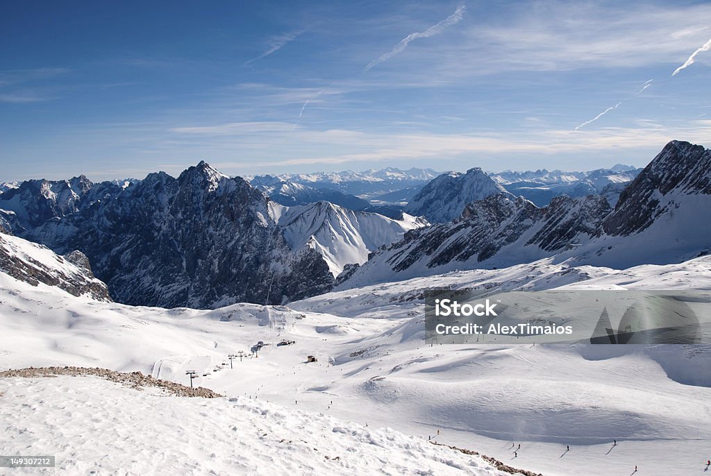 Winterlandscape in the Zugspitze, Bavary Winter landscape in the Zugspitze, Bavary, Germany. Highest Point in Germany (2962 m) Bavaria Stock Photo