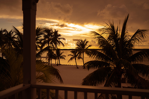 IslaMorada, Florida keys beach at sunset