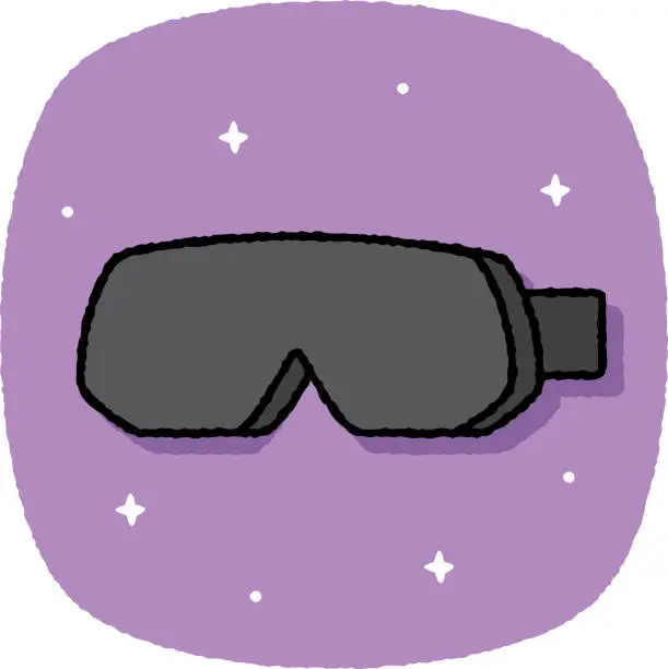 Vector illustration of Virtual Reality Headset Doodle 7