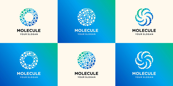 Technology globe logo with molecule concept designs template, World Tech logo template