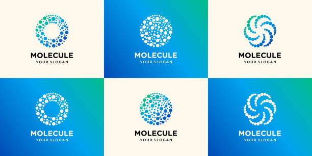 Technology globe logo with molecule concept designs template, World Tech logo template Technology globe logo with molecule concept designs template, World Tech logo template world-logos stock illustrations