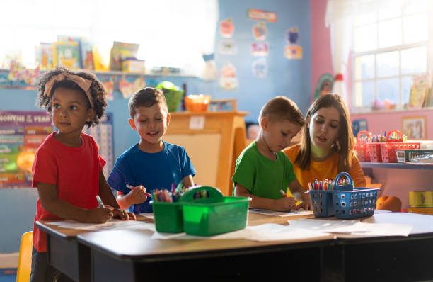 istock Childern learning and growing with their teacher in a daycare environment 1493080874