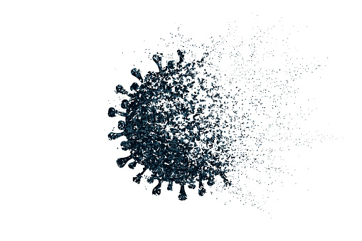 Abstract image of end to corona virus emergency