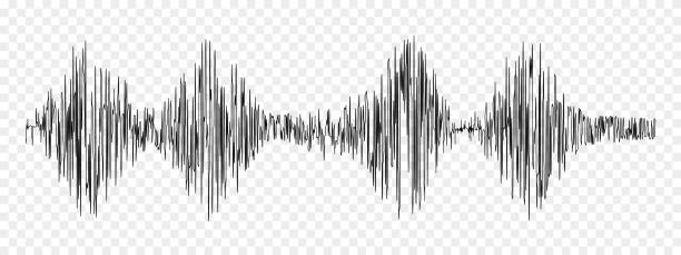 地震記象または嘘発見器のグラフ。地震動、地震のマグニチュード、音の記録または脈波。ポリグラフまたは地震計図 - geological feature audio点のイラスト素材／クリップアート素材／マンガ素材／アイコン素材