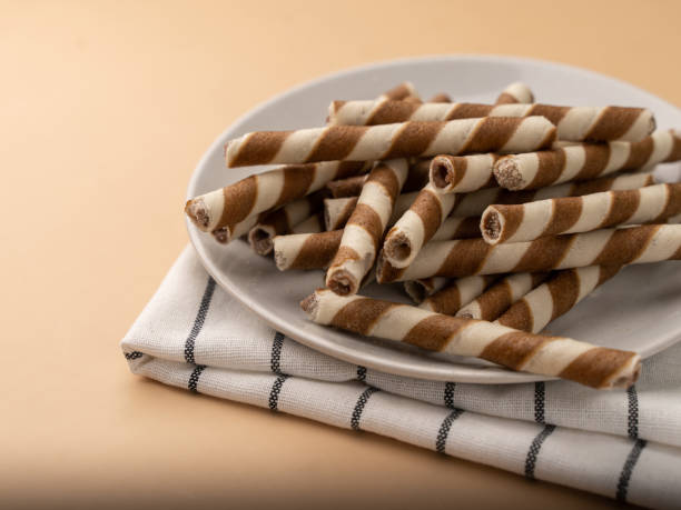 istock Wafer rolls with chocolate Lifestyle photography. 1493085906