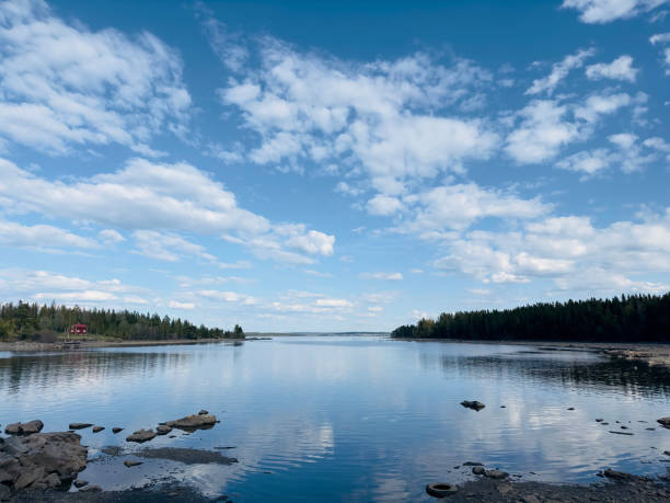 istock Landscape of lake view and sky background 1493092180