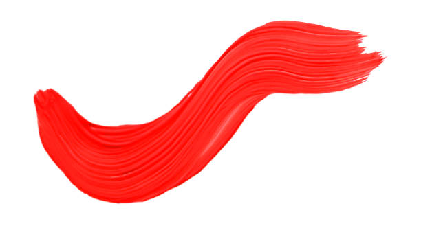 istock Red brush isolated on white background. Watercolor 1493093856