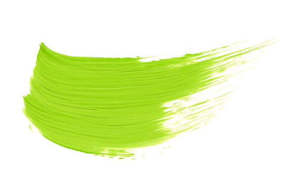 istock Green brush isolated on white background. Lime green. 1493093942
