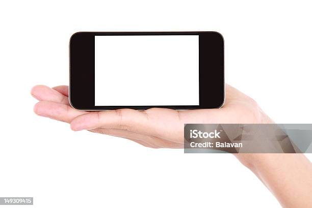 Ręka Trzyma Urządzenia Mobilne - zdjęcia stockowe i więcej obrazów Otwarte dłonie - Otwarte dłonie, Smartfon, Bez wyrazu