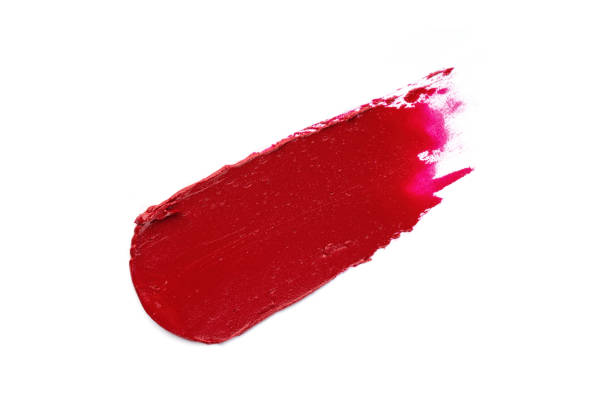 istock Red lipstick swatch isolated on white background. 1493094955