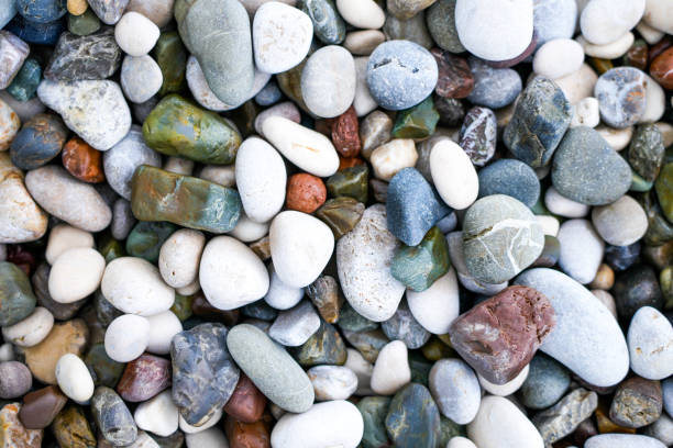 istock Close-up of the pebble beach. Pebbles as a background. 1493095264