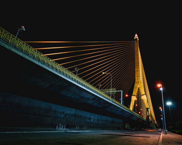 istock Night land scape at Rama VIII bridge 1493099816