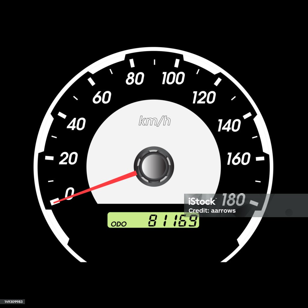 Auto-Tachometer - Lizenzfrei Armaturenbrett Vektorgrafik