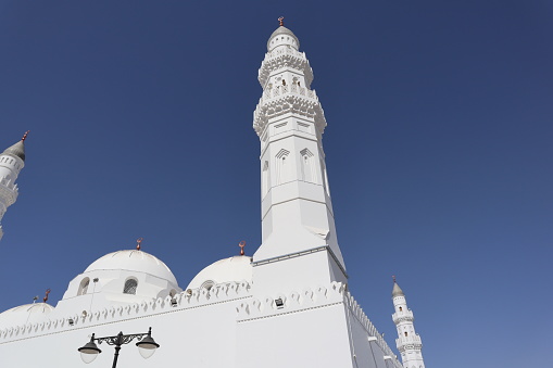 Masjid Quba (Quba Mosque) in Medina, Saudi Arabia. Quba Mosque is the first mosque in Islam history. 02/04/2023
