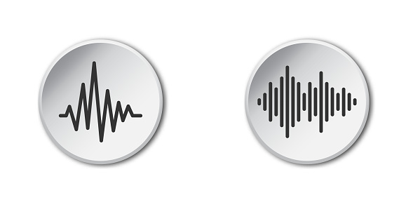 Sound wave icon. Sinusoid icon. Vector illustration