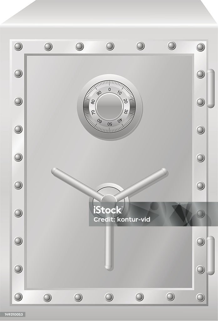 Safe With Combination Lock Vector Illustration Stock Illustration ...