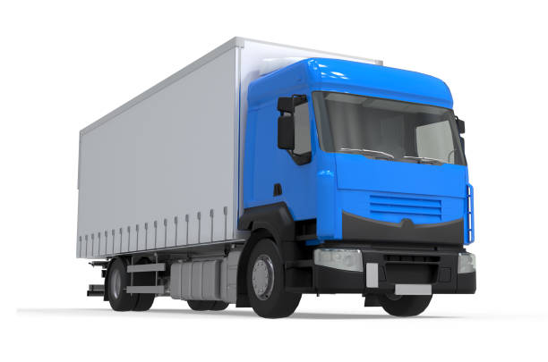 istock Cargo van or white box truck cargo delivery isolated 1493103822