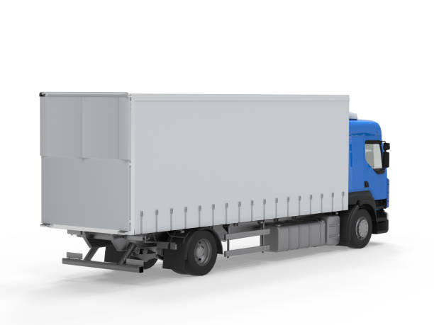 istock Cargo van or white box truck cargo delivery isolated 1493103843