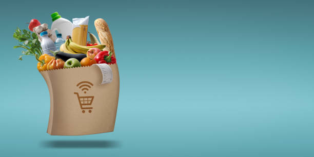 istock Automated grocery bag delivering groceries 1493110816