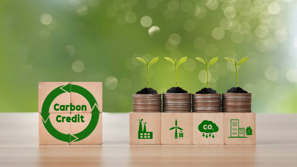 Carbon credit and Carbon neutral balancing CO2 emission offset concept. Legal regulation to reduce greenhouse gas emission and atmosphere air pollution. Net zero greenhouse gas emissions target. crédito de carbono y concepto de compensación de emisiones de co2 de equilibrio de carbono neutral. regulación legal para reducir la emisión de gases de efecto invernadero y la contaminación atmosférica. objetivo de cero emisiones netas de gases de e