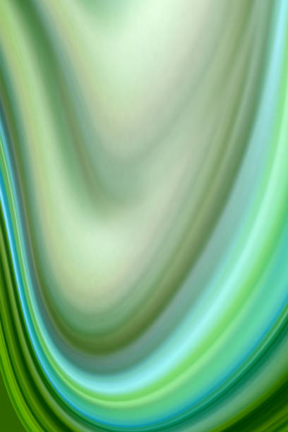 istock Abstract image consisting of green smooth lines resembling sea waves 1493113186