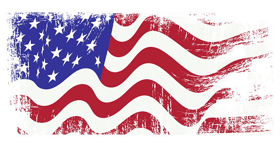Flag of United States of America. Vector National Symbol. Patriotism Concept.