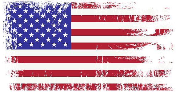 Flag of United States of America. Vector National Symbol. Stars and Stripes.