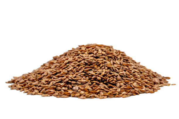 istock Linseed isolated on white background. Linseed or flax seed. Close up 1493117279
