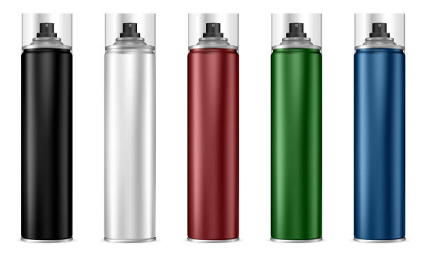istock Aerosol spray can. Aluminum cylinder paint bottle 1493118219