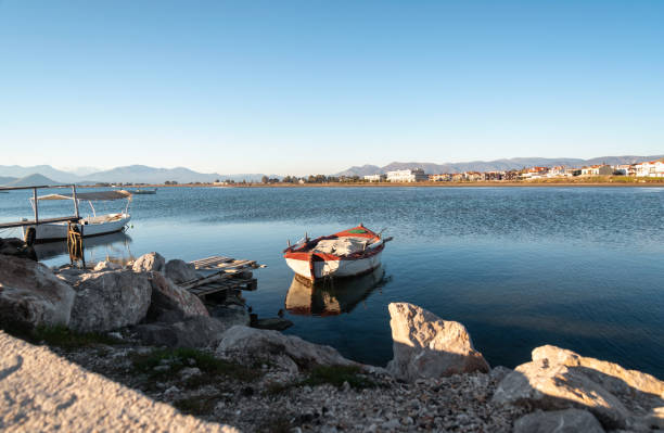 istock boat moored in the Aegean Sea in Greece 1493119067