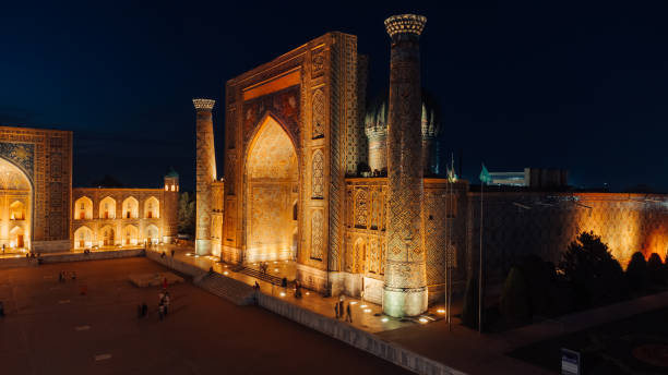 istock Registan Square in Samarkand Uzbekistan at night 1493135635