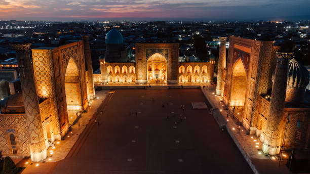 istock Registan Square in Samarkand Uzbekistan at night 1493135851