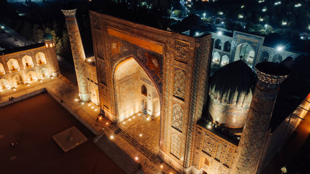 istock Registan Square in Samarkand Uzbekistan at night 1493135919