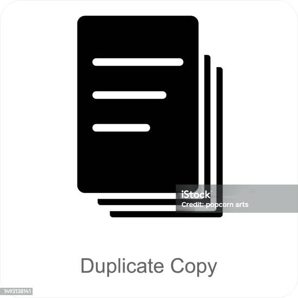 Double Copy Duplicate Copy Stock Illustration - Download Image Now - Concepts ...