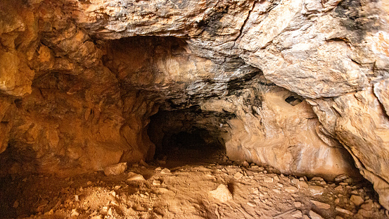 Caves in the region of Oued Ahansal in Morocco