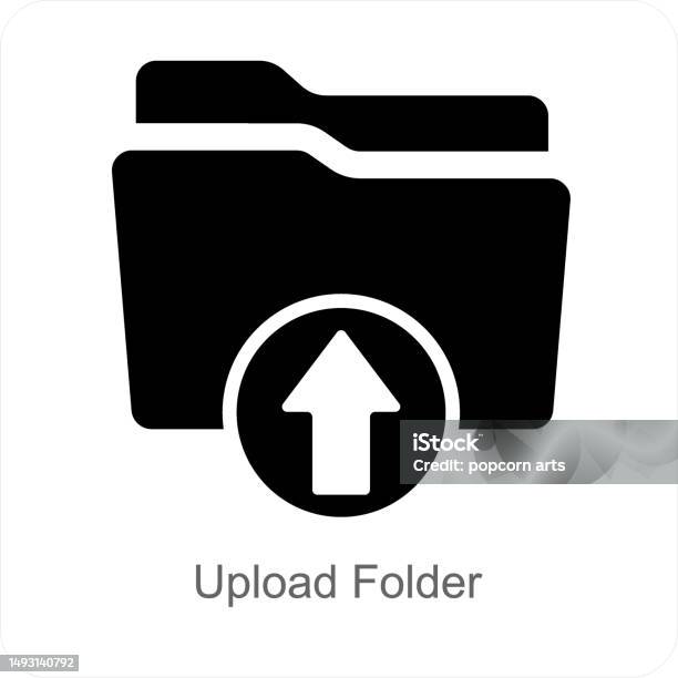 Upload File Floder Upload Folder Stock Illustration - Download Image Now - Concepts ...